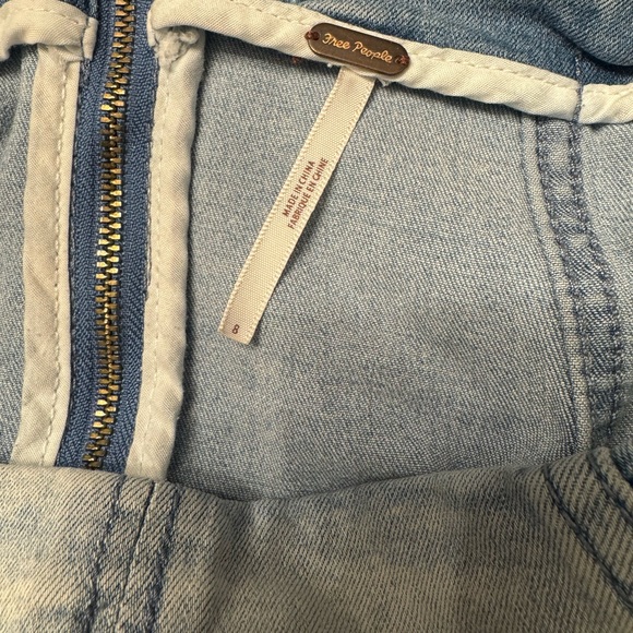 Free People Blue Mini Skirt Casual - Picture 3 of 3